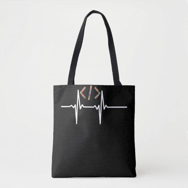 Tote Bag Coders Funny | Codage du programmeur de logiciel i (Devant)