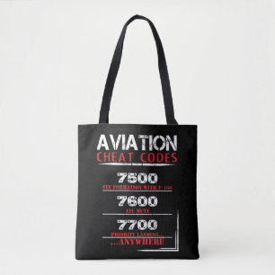 Tote Bag Codes de fraude d'aviation - T-shirt drôle pour