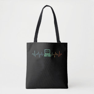 Tote Bag Codeur logiciel Heartbeat pour le développeur info