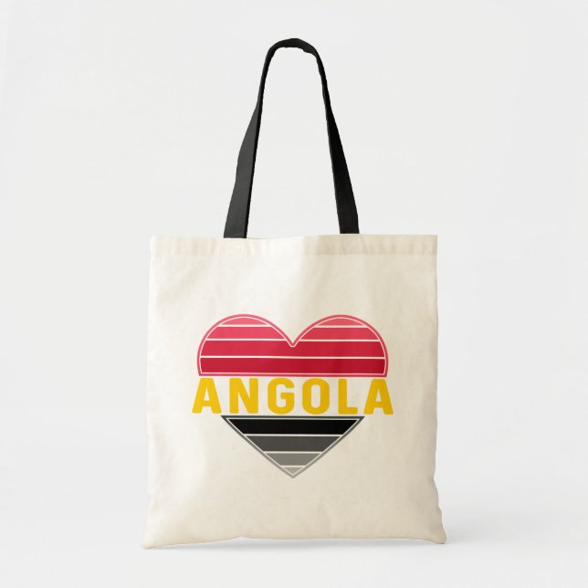 Tote Bag Coeur angolais, I Love Angola (Devant)