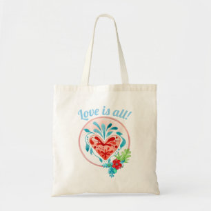 Tote Bag Coeur aquarelle personnalisé