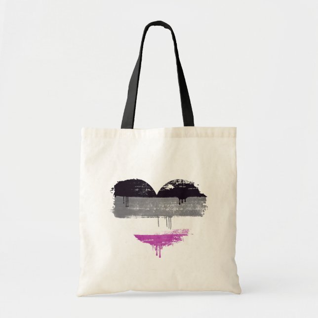 TOTE BAG COEUR ASEXUEL - AMOUR ASEXUEL - (Devant)