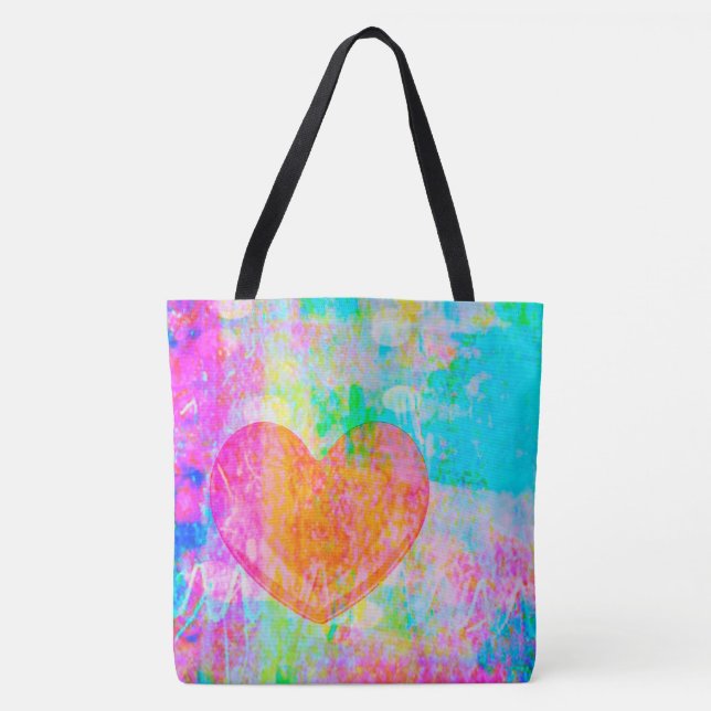 Tote Bag Cœur bohème (Devant)