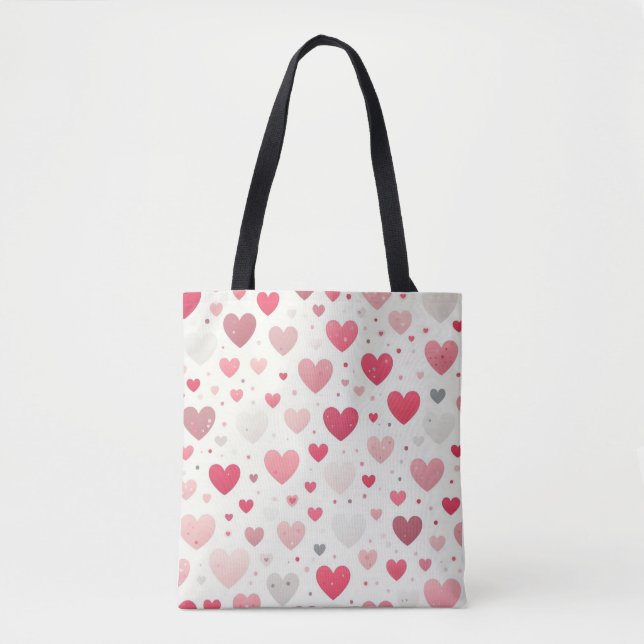 Tote Bag Coeur coloré de la Saint Valentin (Devant)