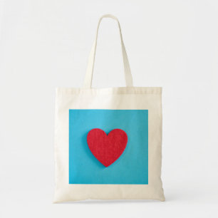 Tote Bag Coeur d'amour rouge