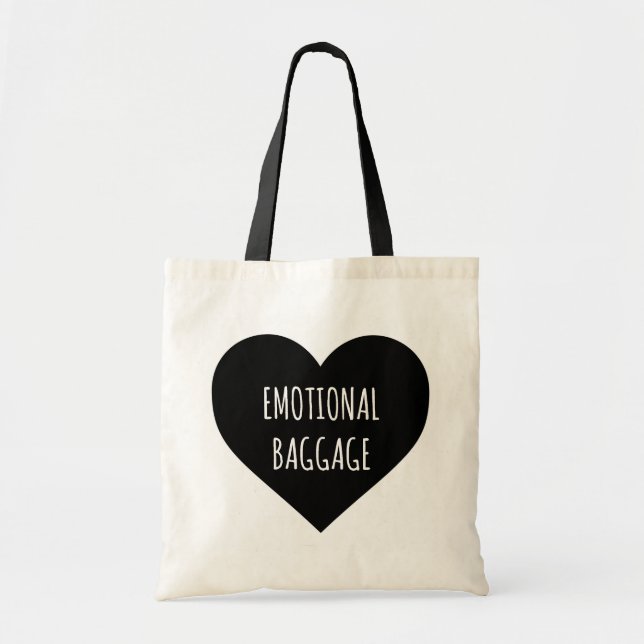 Tote Bag Coeur de bagages émotionnel Fourre-tout (Devant)