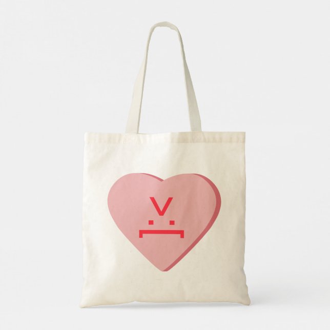 Tote Bag Coeur de bonbons - Visage diabolique (Dos)