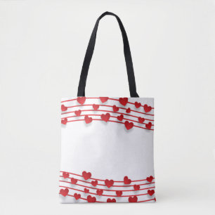 Tote Bag Coeur de cadre coeur arrière - plan coeur