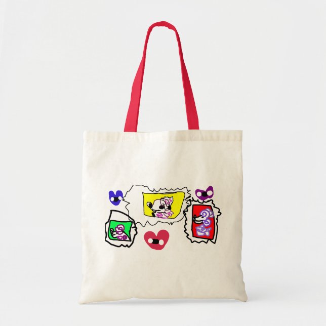 Tote Bag Cœur de caniche  (Devant)