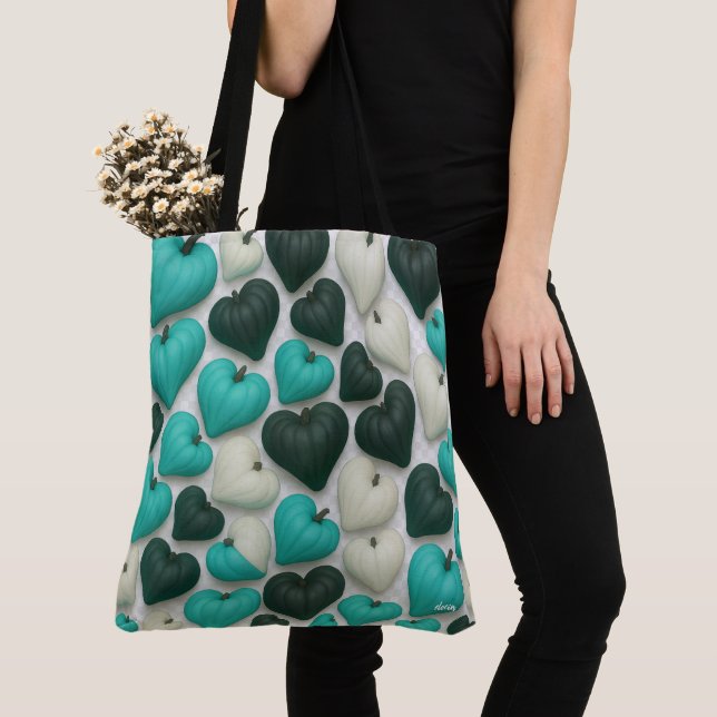 Tote Bag Cœur de citrouille (De près)