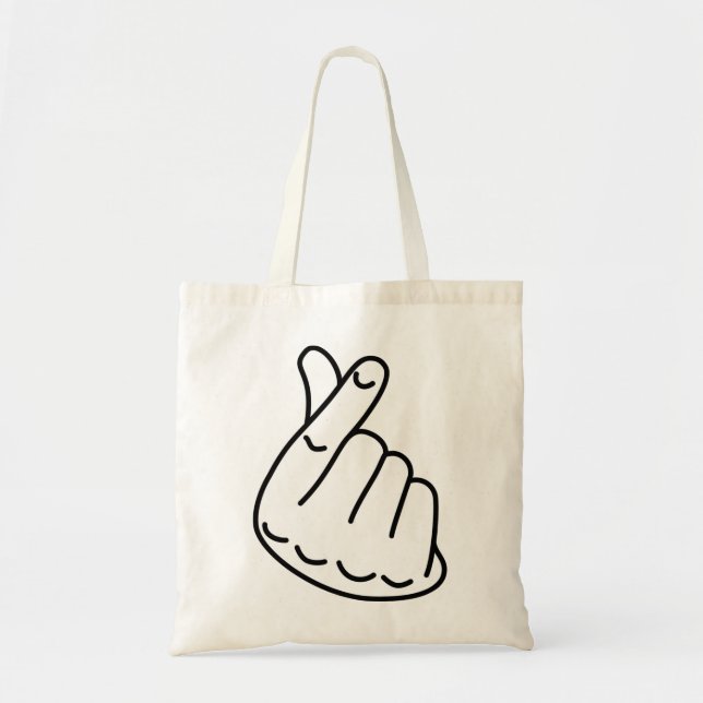 Tote Bag Coeur de doigt coréen (Devant)