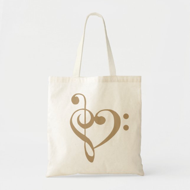 Tote Bag Coeur de musique Coeur de basse basse aigu - Lark (Devant)