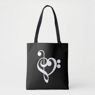 Tote Bag Coeur de musique - I Love Music