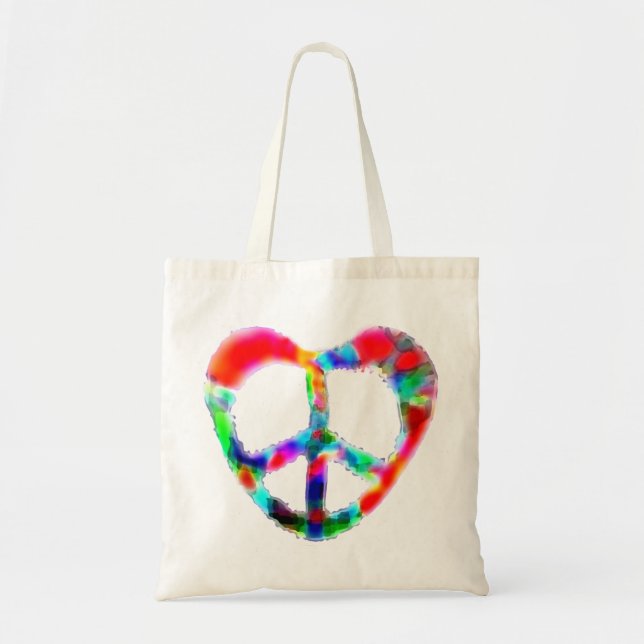 Tote Bag Coeur de paix (Devant)