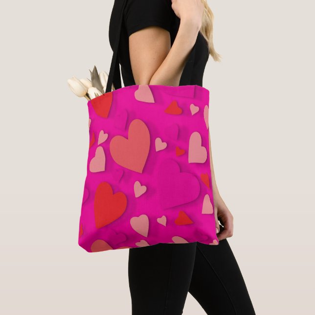 Tote Bag Coeur de papier décoratif 2 (De près)
