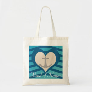 Tote Bag Coeur de plage et domestique d'Ancre d'honneur