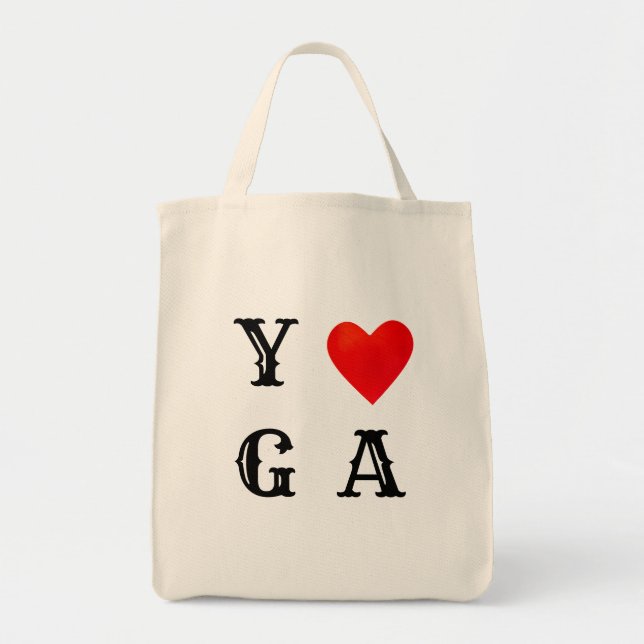 Tote Bag Cœur de Yoga Moderne (Devant)