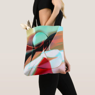 Tote Bag coeur des lignes cristallines mélangées dans la co