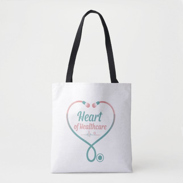 Tote Bag coeur des soins de santé (Devant)