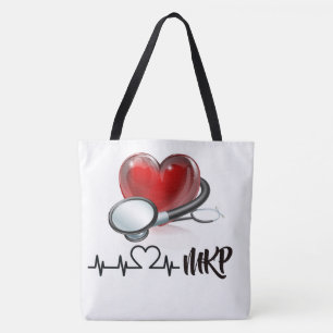 Tote Bag Coeur et stéthoscope Grand Monogramme Fourre-tout