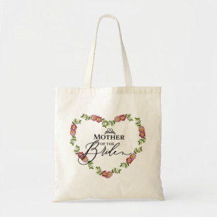 Tote Bag Cœur Floral Mère de la Mariée