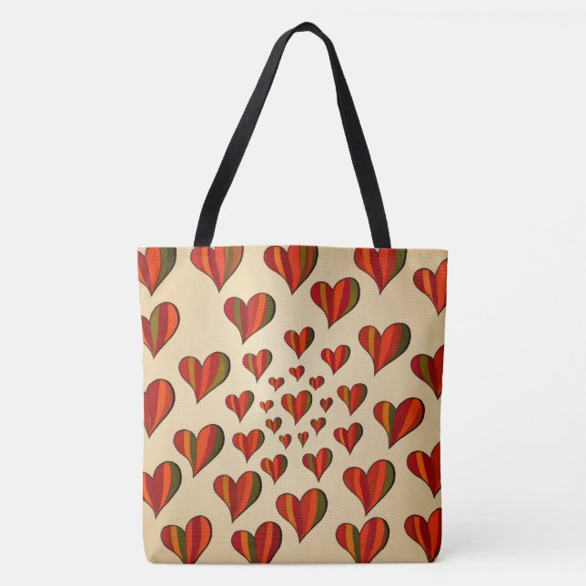 Tote Bag Cœur Fuseau (Devant)