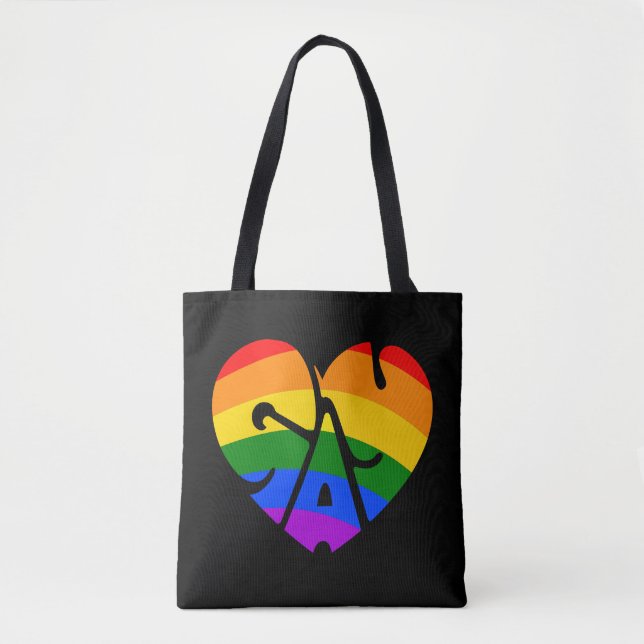 Tote Bag Coeur gay (Devant)