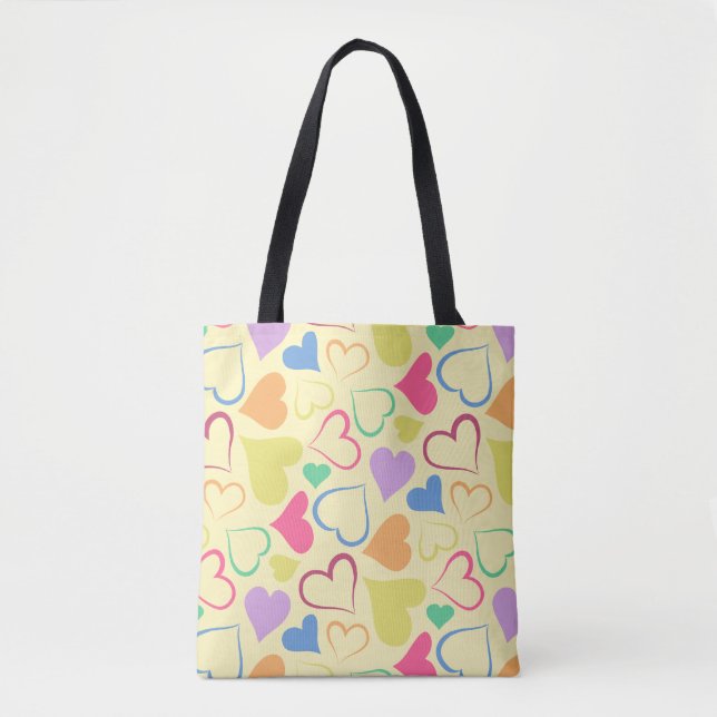 Tote Bag coeur ludique (Devant)