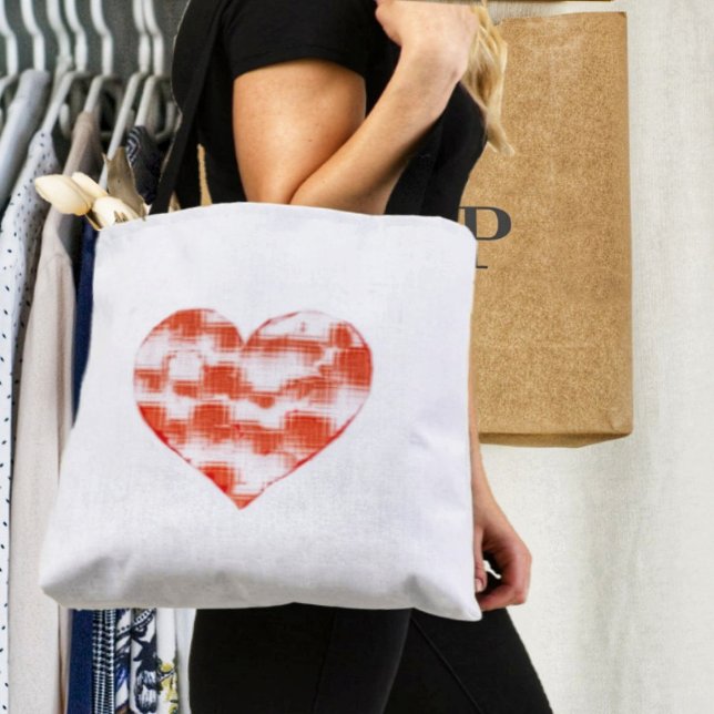 Tote Bag Coeur marbré (This Marbled Heart Tote Bag, just might be one of your Favorite totes!)