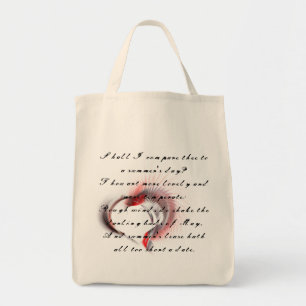 Tote Bag Coeur métallique avec sonnet de Shakespeare 18
