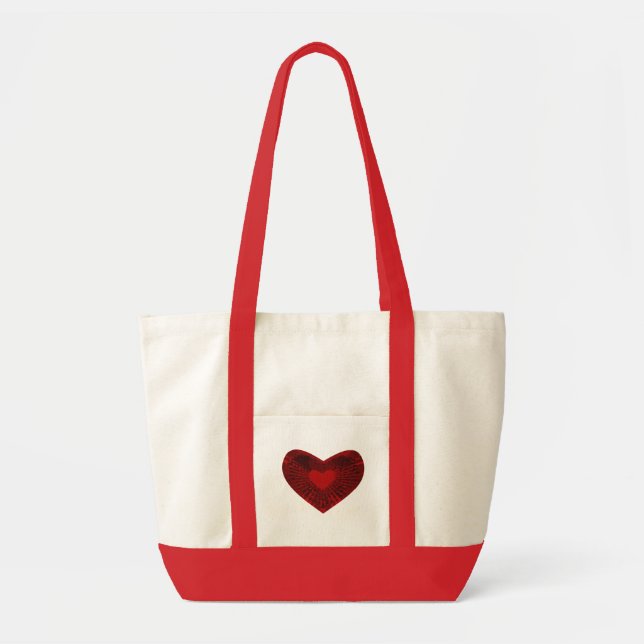 Tote Bag coeur rouge (Devant)
