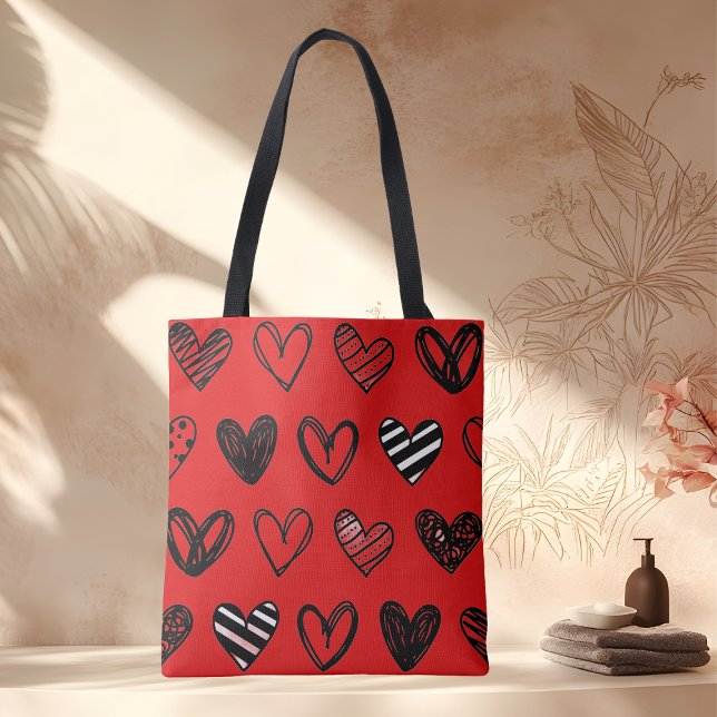 Tote Bag Cœur rouge spécial Saint-Valentin  (Créateur téléchargé)