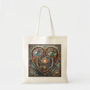Tote Bag Coeur Steampunk Fantaisiste Je Te Vois Je T'Aime