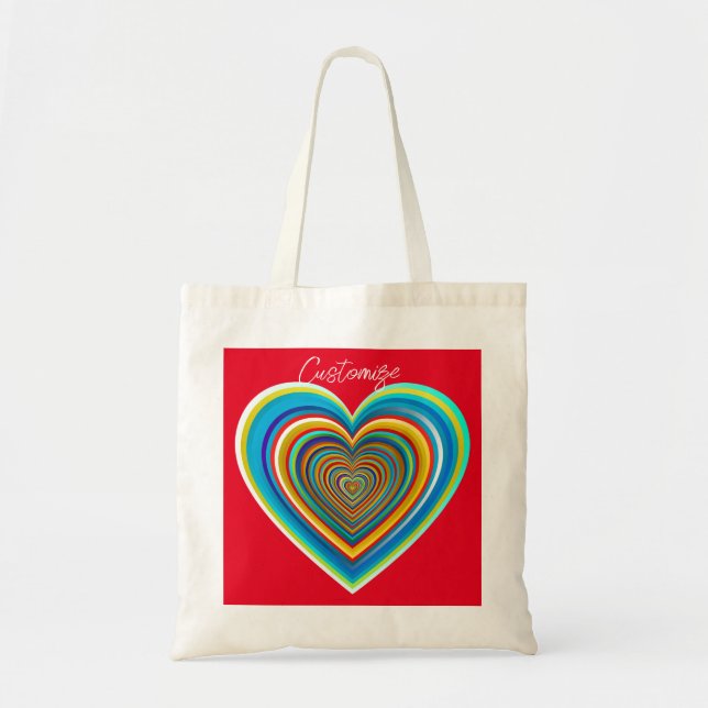Tote Bag Coeur valentin multicolore Thunder_Cove (Devant)