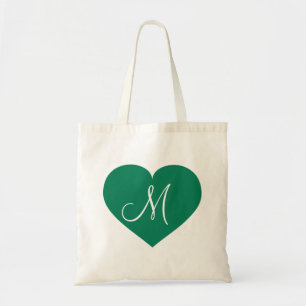 Tote Bag Cœur Vert Kelly Monogramme