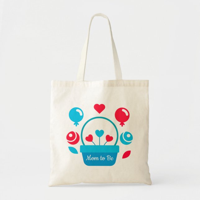 Tote Bag Coeurs, ballons et corbeille cardiaque (Devant)