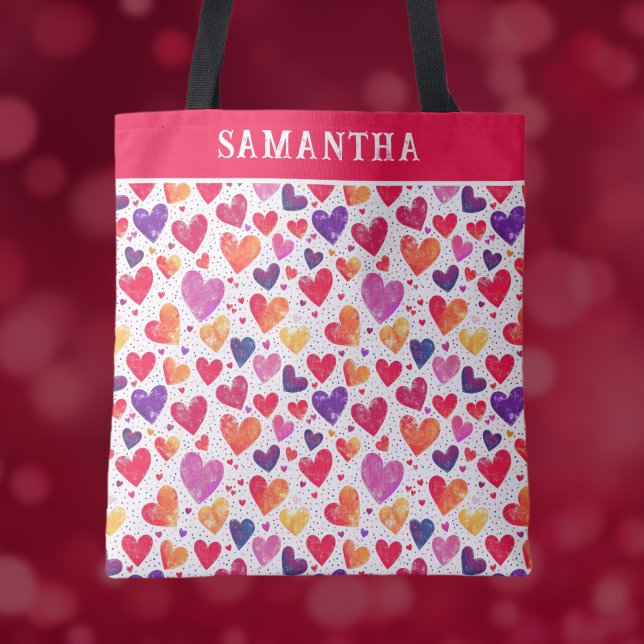 Tote Bag Coeurs colorés (Créateur téléchargé)