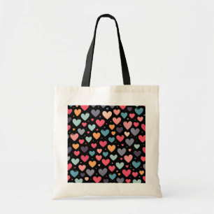 Tote Bag Coeurs colorés Saint Valentin