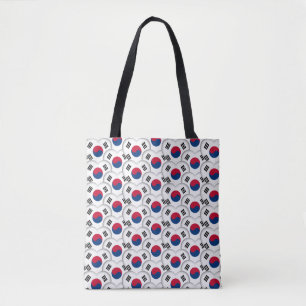 Tote Bag Coeurs coréens et drapeau coréen/Corée du Sud