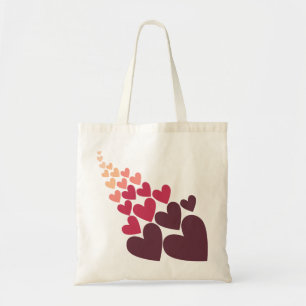 Tote Bag Coeurs d'amour rétro