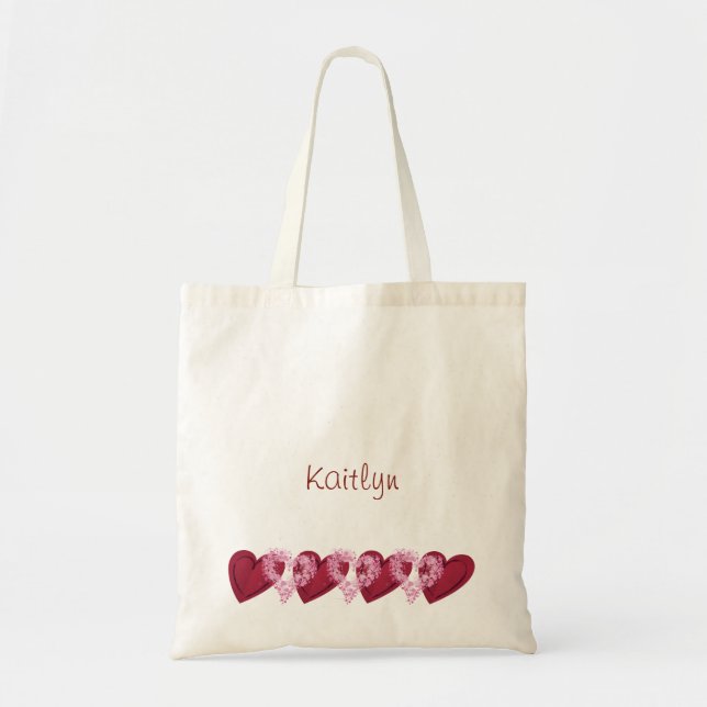 Tote Bag Coeurs dans le coeur Budget personnalisé - (Devant)