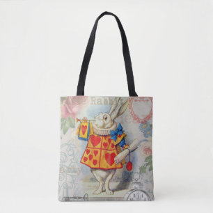 Tote Bag Cœurs de Lapin Blanc Alice Classique