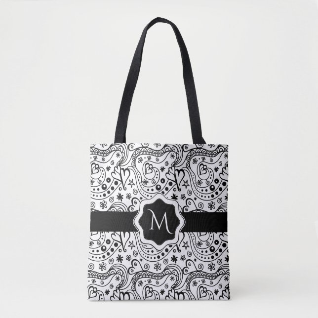 Tote Bag Coeurs et motif personnalisés à la mode de (Devant)