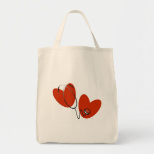 Tote Bag Coeurs et T-shirts et cadeaux de stéthoscope