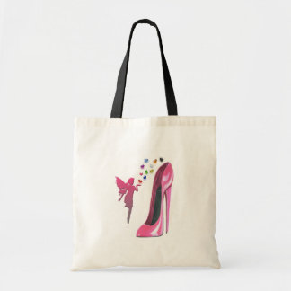 Tote Bag Coeurs féeriques roses et art stylet de chaussure