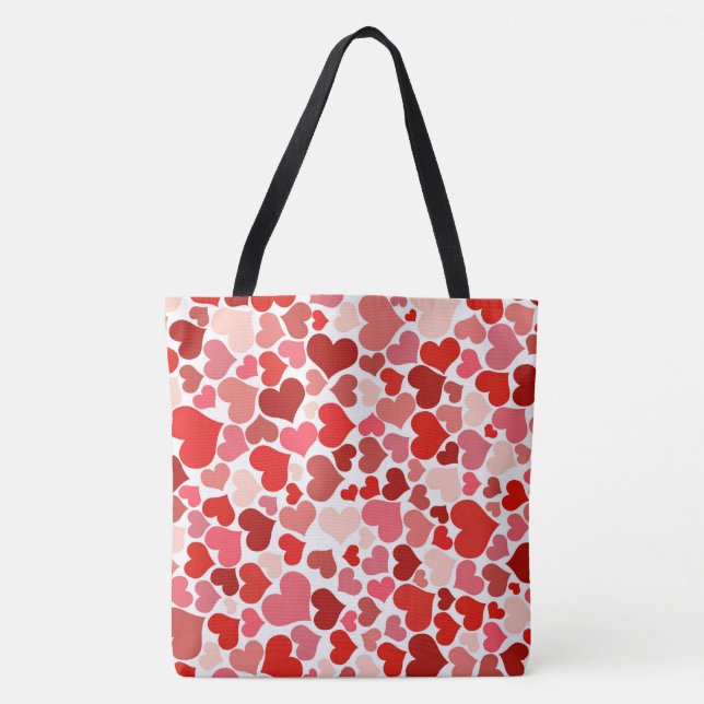 Tote Bag Coeurs multicolores Motif-20367 (Devant)