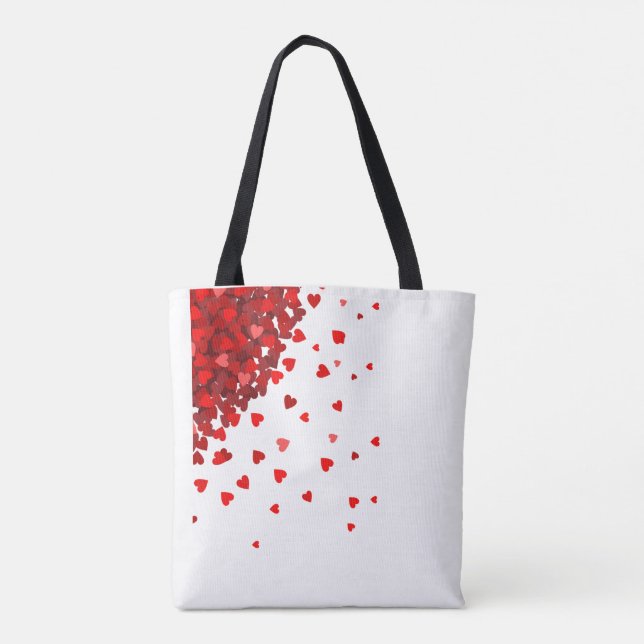 Tote Bag Coeurs Red Love Valentine (Dos)