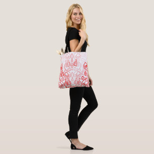 Tote Bag Coeurs rouge et rose