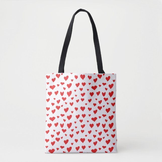 Tote Bag Cœurs Rouges (Devant)