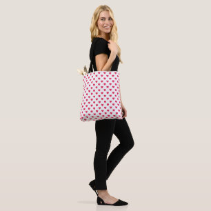 Tote Bag Coeurs rouges sur arrière - plan blanc > Valentine
